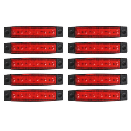 10Pcs Waterproof Blue 6-LED Marine Deck Courtesy Lights for Boat Stern and Transom