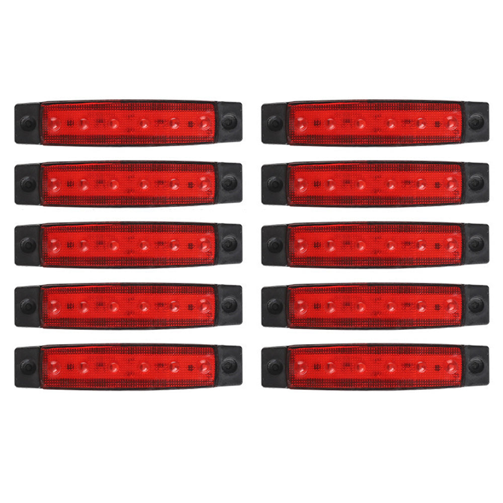 10Pcs Waterproof Blue 6-LED Marine Deck Courtesy Lights for Boat Stern and Transom