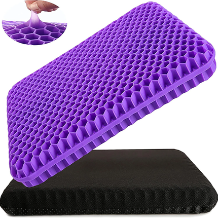 Extra-Thick Orthopedic Gel Seat Cushion for Office & Car