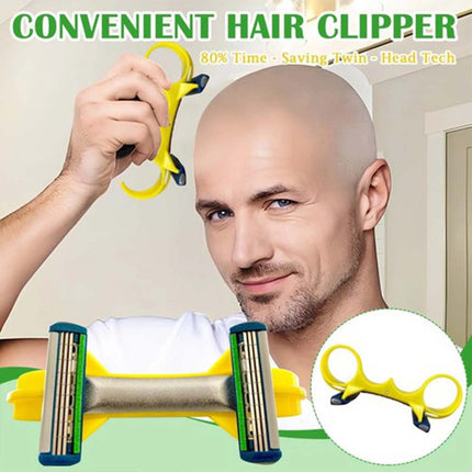 Fast Double-Head Bald Clipper, Manual Head Shaver for Men