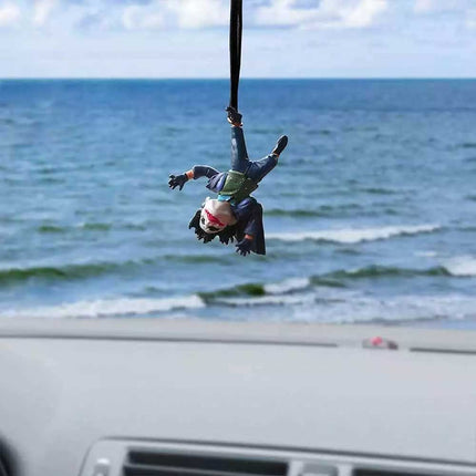 Joker Action Figure Car Accessory - Decorative Hanging Pendant for Rearview Mirror Interior Decor