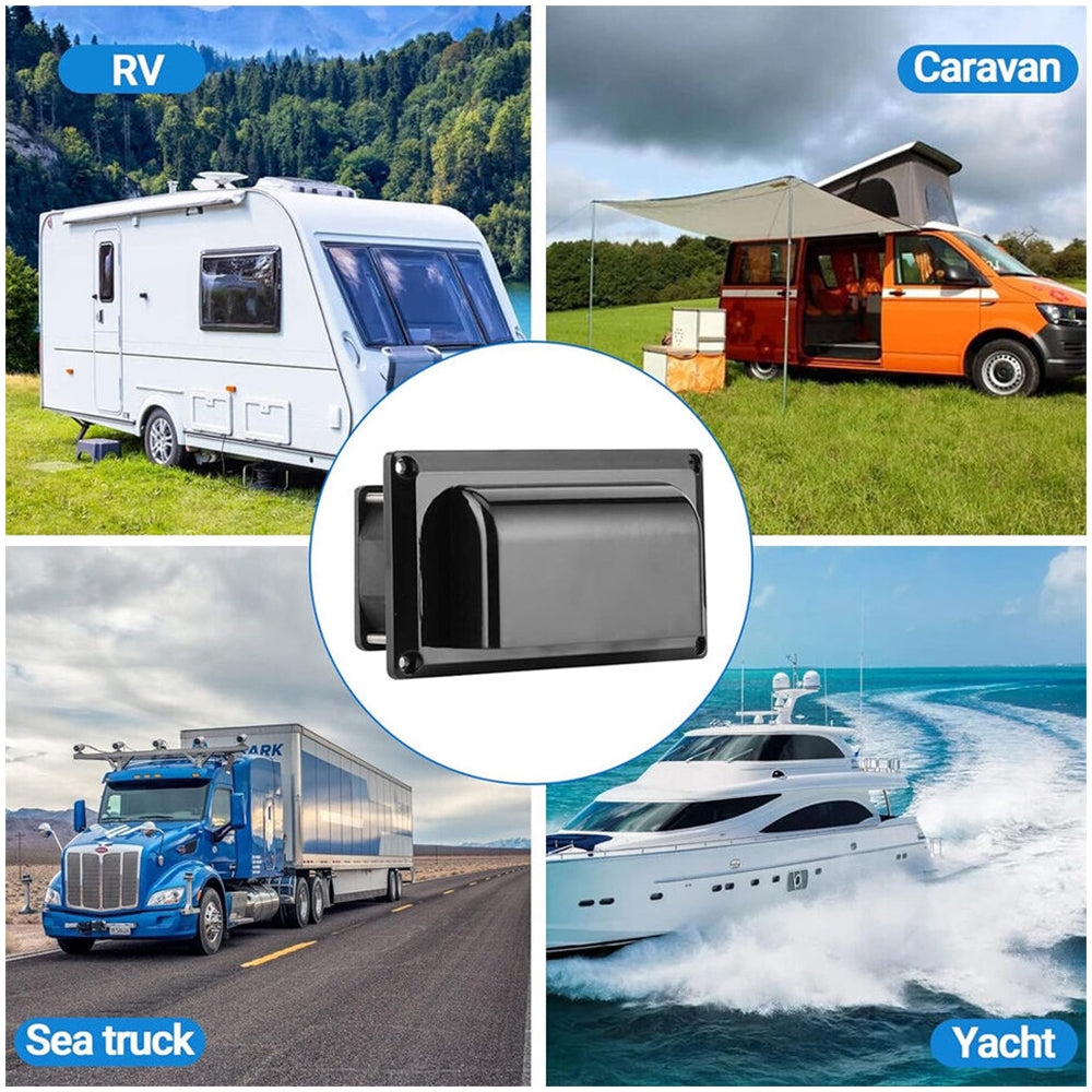 12V 15W RV Side Vent Fan | Powered Roof Ventilation Exhaust Fan for Motorhome, Caravan, Camper Trailer