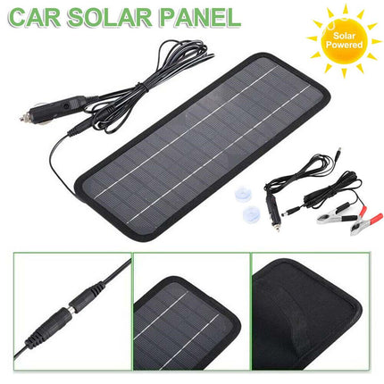 5W 12V Portable Solar Battery Maintainer & Trickle Charger