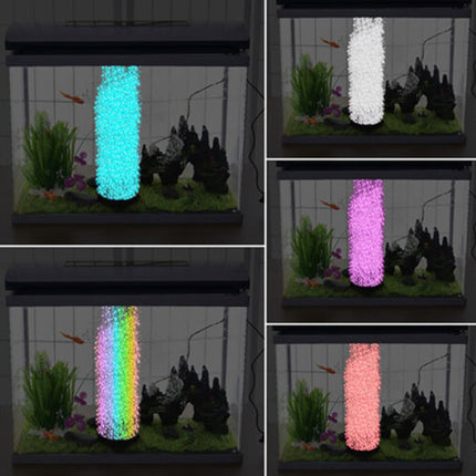Aquarium Air Stone Disc 7 Color LED Bubble Light for Fish Tank