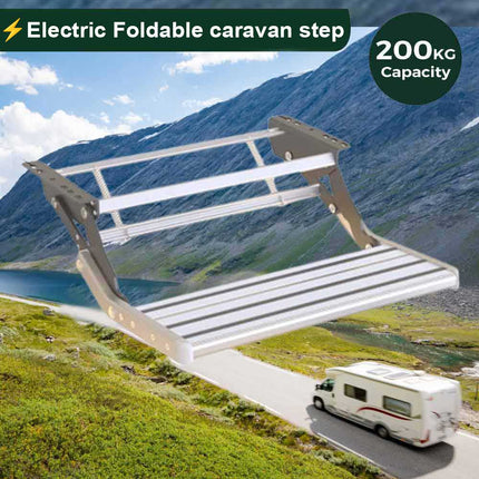 12V Electric Retractable Aluminum Step for Caravans and RVs