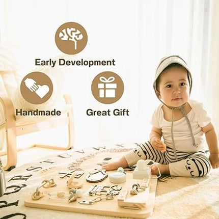 Montessori Busy Board for Toddlers – Sensory Fidget Toy, Autism & ADHD Educational Gift