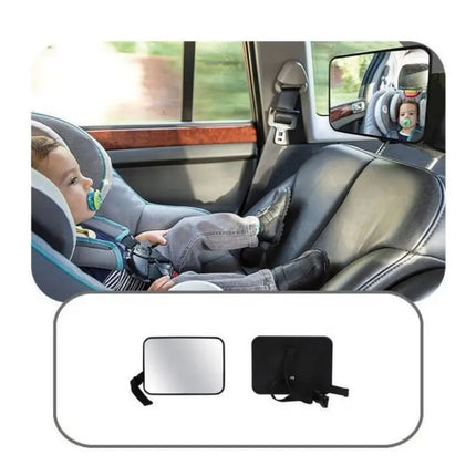 Adjustable Wide-View Baby Car Mirror for Back Seat, Headrest Mount Child Safety Mirror