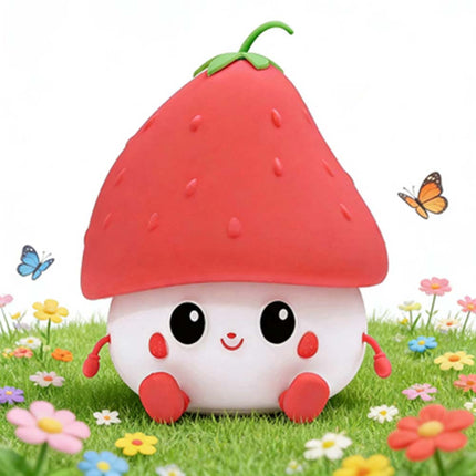 Strawberry Nightlight Wireless LED Bedroom Decor Cute Gift 11cm