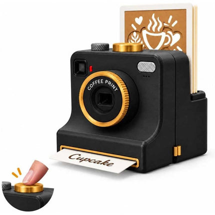 3D Printed Latte Art Camera Coffee Powder Printer with Stencil Cards