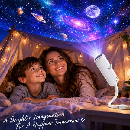 5D Galaxy Projector 24-in-1 USB Starry Sky Night Light 24 Films 360°