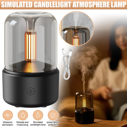 Black Vintage USB Aroma Diffuser & Humidifier, 120ml