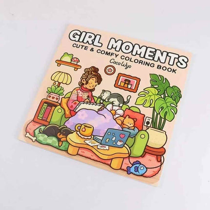 Cozy Daily Girl Moments: Coloring Book for Teens & Adults