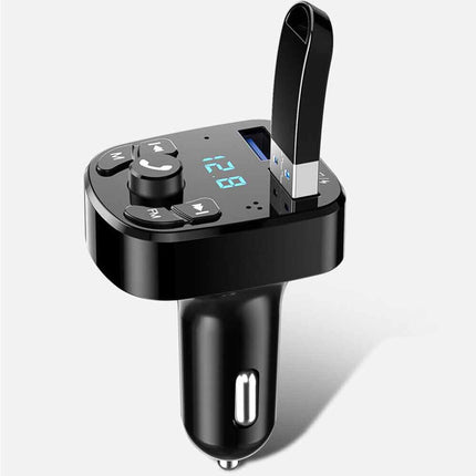 Bluetooth 5.3 FM Transmitter: 2USB-C PD 30W Fast Charge, Wireless Music & Hands-Free Kit
