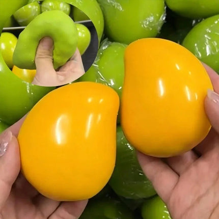 2Pcs Color Changing Mango Squishy Stress Ball Fidget Toy ASMR Sensory Gift