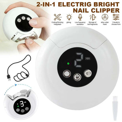 Rechargeable Electric Nail Clipper & File Safe Automatic Trimmer Cutter
