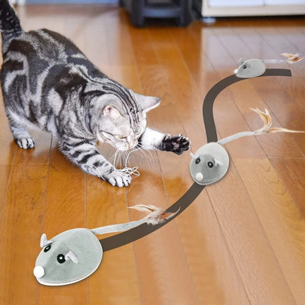Smart Auto Moving Rechargeable Interactive Mouse Toy for Cats