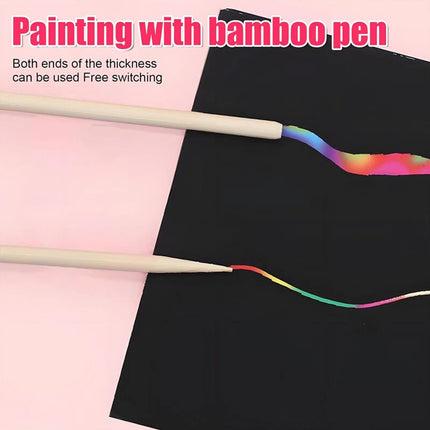 2X Magic Rainbow Scratch Art Doodle Book with Stylus & Stencils