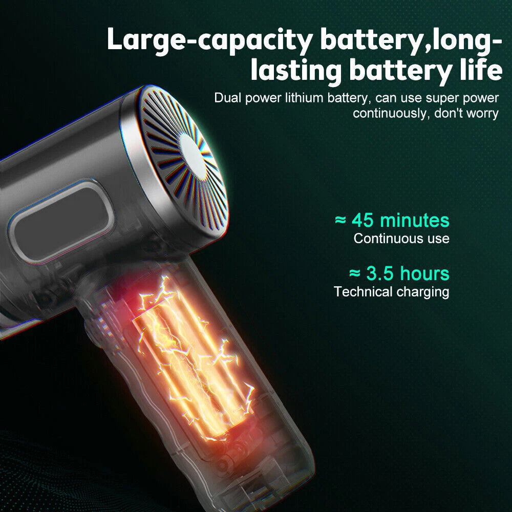 120W Cordless Handheld Vacuum Cleaner, Strong Suction for Car and Home Use
