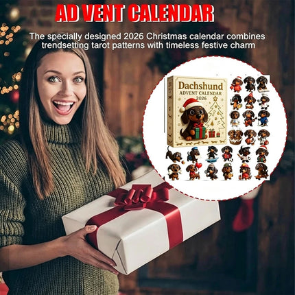 Dachshund Advent Calendar 24-Day Christmas Countdown Acrylic 2D Ornament