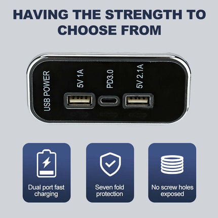 30W PD + QC 3.0 USB Car Charger, 12V/24V Fast Charging Adapter for Car/Truck, 36W Total Output