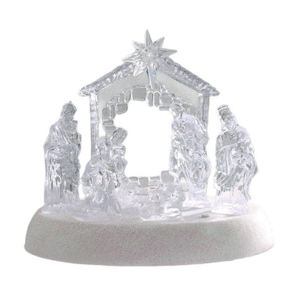 Light Up Nativity Scene Christmas Ornament Music Centerpiece Figures
