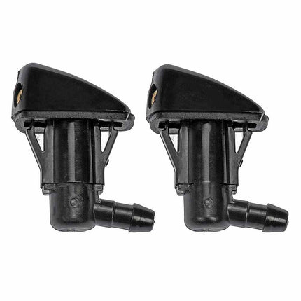 Universal Windshield Washer Nozzles (2-Pack) - Direct Replacement Front Wiper Jet Sprayers