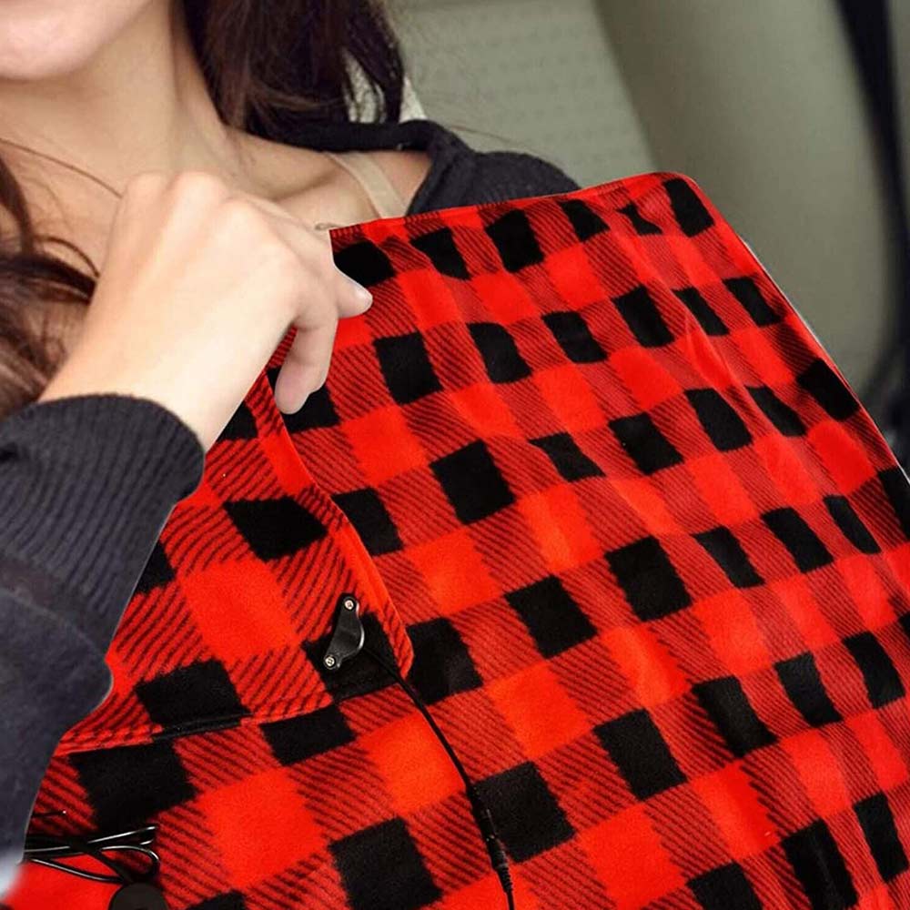 12V Heated Blanket for Car & Truck - Cozy Warmth on Long Drives & Outdoor Adventures | 3 Heat Settings | Machine Washable