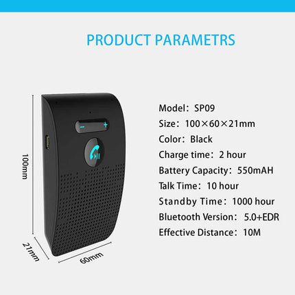 Bluetooth Sun Visor Speakerphone | Wireless Hands-Free Car Kit for Safe Driving & Crystal Clear Calls