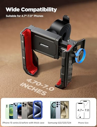Bike Phone Mount Handlebar Holder for iPhone & Samsung 4.7-7" Phones