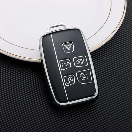 Remote Key Fob Cover Case with Rope Keyring for Range Rover Land Rover Sport Evoque Jaguar XF XJ X