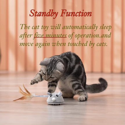 Smart Auto Moving Rechargeable Interactive Mouse Toy for Cats