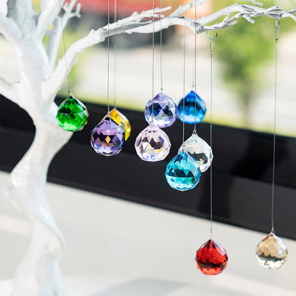 12X 20MM Crystal Sun Catcher Prism Pendant for Window Hanging