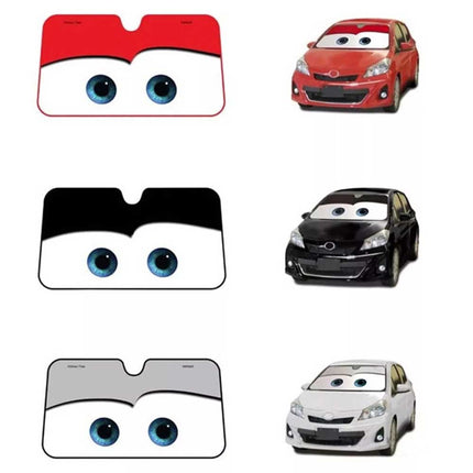 Cartoon Eye Sun Shade for SUV Front Windshield Auto Visor Cover