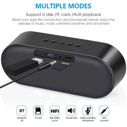 High Bass Ultra Loud Portable Bluetooth Speaker for Outdoor - Black