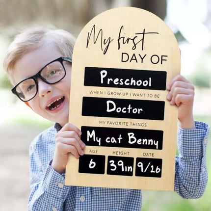 My First Day of School Photo Board Sign Chalkboard for Back to School