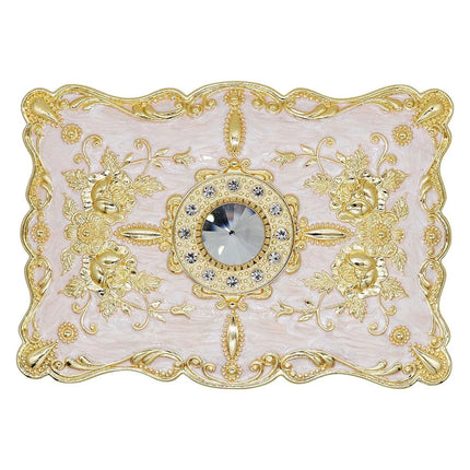 Vintage Alloy Trinket Box Ring Necklace Storage Organizer Jewelry Case Gift
