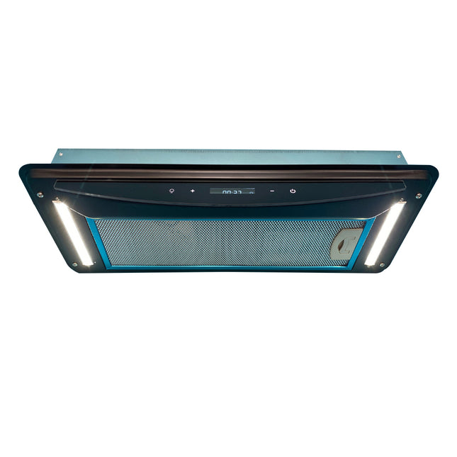 Flush Mount Rangehood for Marine, RV & Caravan with 12V Extraction Fan & LED Lighting