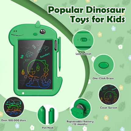 8.8" LCD Dinosaur Drawing Tablet for Kids 3-8 Year Old Boys Toddler Toys