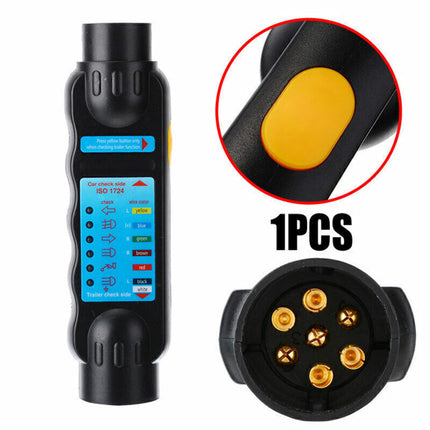 7-Pin Trailer Light Tester - Tow Bar Socket Circuit Diagnostic Tool for Caravans & Trailers