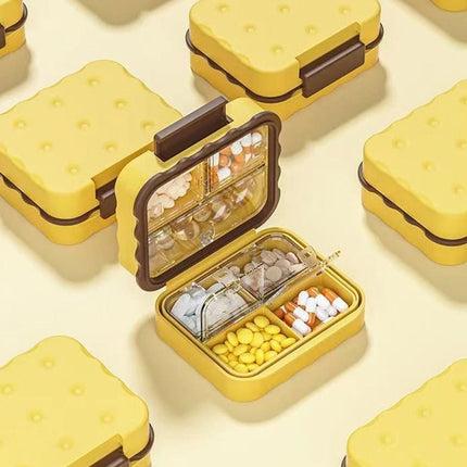 Cute Waterproof Mini 7-Compartment Pill Case for Travel Storage