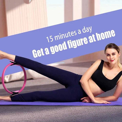 Pilates Ring Exercise Resistance Yoga Gym Magic Circle with Foam Grip