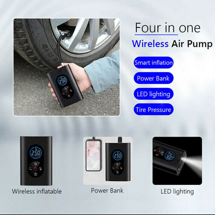 Cordless Air Pump - Portable Electric Tire Inflator for Car Tires, Bicycle, Motorcycle, Ball