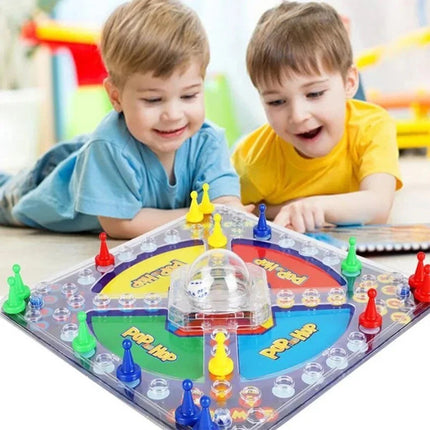 Pop & Hop Ludo Board Game 2-4 Players Classic Dice Family Game for Kids