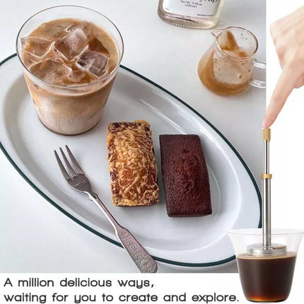Portable Travel Coffee Maker with Reusable Filter - French Press Style