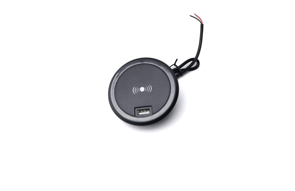 12V Wireless Fast Charger for Caravan, Motorhome, RV & Boat - 15W Qi Charging Pad with USB Ports | Car Accessories