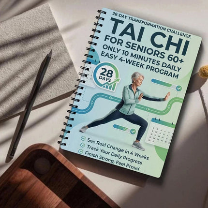 Tai Chi Practice Book for Seniors & Beginners Spiral-Bound Daily Exercises