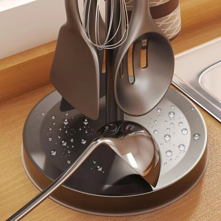 Rotatable Kitchen Tool Holder for Spoon, Spatula, Whisks