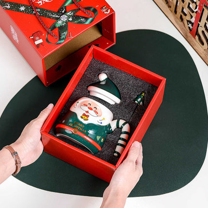 400ml Christmas Ceramic Santa Coffee Mug with Gift Box Xmas Present