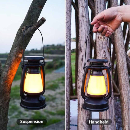 Solar & USB Rechargeable LED Camping Lantern for Tent Hiking Outdoor