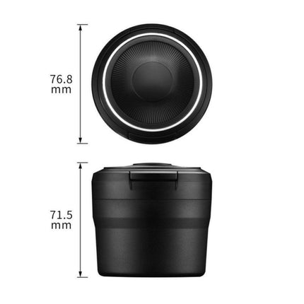 LED Auto Car Ashtray with Self-Extinguishing Lid | Sealed Smokeless Ash Holder Cup | 12V Lighter Power